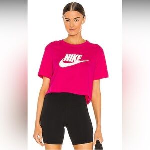 Nike Women's Bright Pink Crop Top